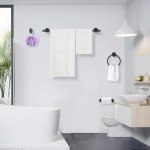 Matte Black 4-Piece Bathroom Hardware Set