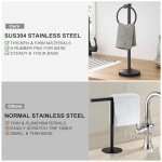 17-Inch Freestanding Hand Towel Holder in Bronze