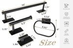 Vanloory 6-Piece Matte Black Bathroom Hardware Set