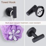 Matte Black 4-Piece Bathroom Hardware Set