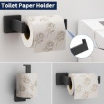 6-Piece Matte Black Bathroom Accessories Set