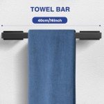 Matte Black 7-Piece Bathroom Hardware Set