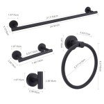 Matte Black 4-Piece Bathroom Hardware Set