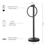 17-Inch Freestanding Hand Towel Holder in Bronze