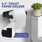 Matte Black 7-Piece Bathroom Hardware Set