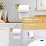 Gold Stainless Steel Bathroom Hardware Accessories Set