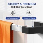 Matte Black 7-Piece Bathroom Hardware Set