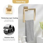Gold Stainless Steel Bathroom Hardware Accessories Set