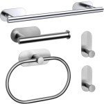 5-Piece Brushed Nickel Bathroom Hardware Set