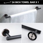 5-Piece Oil Rubbed Bronze Bathroom Hardware Set
