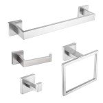 Brushed Nickel 4-Piece Bathroom Hardware Set