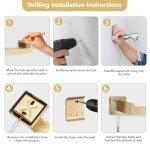 Gold Stainless Steel Bathroom Hardware Accessories Set