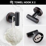 5-Piece Oil Rubbed Bronze Bathroom Hardware Set