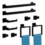 10-Piece Matte Black Bathroom Accessories Set