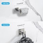 Brushed Nickel 4-Piece Bathroom Hardware Set