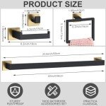 5-Piece Stainless Steel Bathroom Towel Bar Set