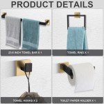 5-Piece Stainless Steel Bathroom Towel Bar Set
