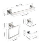 Brushed Nickel 4-Piece Bathroom Hardware Set