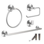 4-Piece Adjustable Bathroom Accessory Set in Nickel