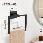 Matte Black 5-Piece Bathroom Hardware Set