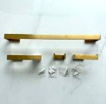 Brushed Gold 4-Piece Bathroom Towel Bar Set