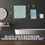 5-Piece Stainless Steel Bathroom Towel Bar Set