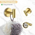 Matte Gold Bathroom Hardware Set with Towel Bars