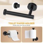 Matte Black 5-Piece Bathroom Hardware Set