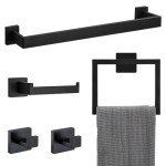PABUES 5-Piece Black Bathroom Hardware Set