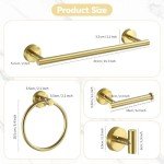 Matte Gold Bathroom Hardware Set with Towel Bars