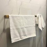 Brushed Gold 4-Piece Bathroom Towel Bar Set