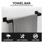 PABUES 5-Piece Black Bathroom Hardware Set