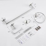 4-Piece Adjustable Bathroom Accessory Set in Nickel