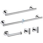 5-Piece Polished Chrome Bathroom Hardware Set