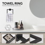 PABUES 5-Piece Black Bathroom Hardware Set
