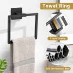 Matte Black 5-Piece Bathroom Hardware Set