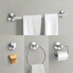 4-Piece Adjustable Bathroom Accessory Set in Nickel