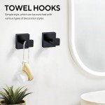 PABUES 5-Piece Black Bathroom Hardware Set