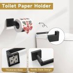 Matte Black 5-Piece Bathroom Hardware Set