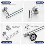 5-Piece Polished Chrome Bathroom Hardware Set