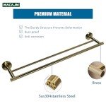 Brushed Gold Double Towel Bars for Bathroom