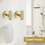 Brushed Gold 5-Piece Bathroom Towel Bar Set