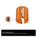 KWB 68mm Hole Saw with Diamond Teeth and Drill