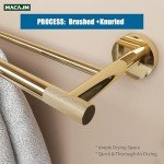Brushed Gold Double Towel Bars for Bathroom