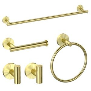 Gold Stainless Steel Bathroom Accessories Set
