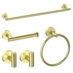 Gold Stainless Steel Bathroom Accessories Set