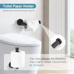 Matte Black 6-Piece Bathroom Hardware Set