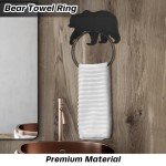 Black Stainless Steel Bathroom Hardware Set – 4 Pieces