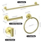Gold Stainless Steel Bathroom Accessories Set