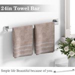 Brushed Nickel 5-Piece Bathroom Towel Rack Set